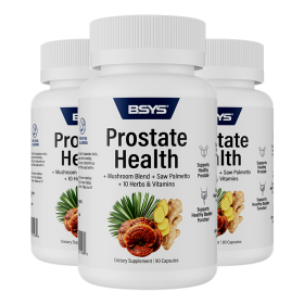 BSYS Prostate Health Capsules Urinary & Bladder Wellness Support  Anti-Inflammatory Balance  Antioxidant Protection  Immune Health Aid  Men's Pro (Option: Three bottles)