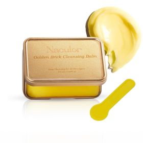 Golden Brick Cleansing Balm - Gentle Makeup Remover For Face Eyes Lips Deep Cleanse Nourishes Sensitive Skin (Option: Cleansing balm)